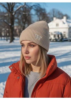 Sinsay - Czapka beanie - beżowy - id: 750FG-80M - marki Sinsay - 186495592 Sinsay - Czapka beanie - beżowy ze sklepu Sinsay w kategorii Czapki zimowe damskie - zdjęcie 186495592
