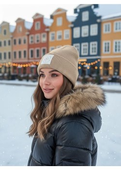 Sinsay - Prążkowana czapka beanie - beżowy - id: 752FG-08X - marki Sinsay - 186495593 Sinsay - Prążkowana czapka beanie - beżowy ze sklepu Sinsay w kategorii Czapki zimowe damskie - zdjęcie 186495593