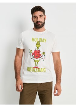 Sinsay - Koszulka z krótkim rękawem Grinch - kremowy ze sklepu Sinsay w kategorii T-shirty męskie - zdjęcie 186495612