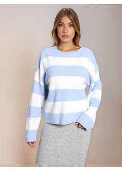 Sinsay - Sweter w paski - błękitny ze sklepu Sinsay w kategorii Swetry damskie - zdjęcie 186495640
