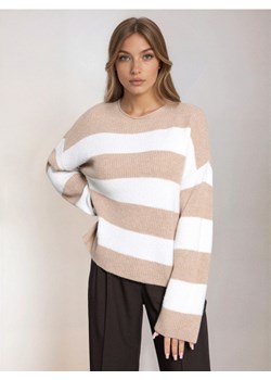 Sinsay - Sweter w paski - beżowy ze sklepu Sinsay w kategorii Swetry damskie - zdjęcie 186495641