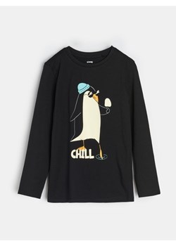 Sinsay - Koszulka z długimi rękawami - czarny ze sklepu Sinsay w kategorii T-shirty chłopięce - zdjęcie 186495643