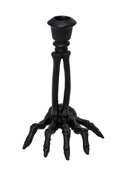 CHAKS Świecznik &quot;Skeleton Hand&quot; w kolorze czarnym - 12 x 16 x 11,5 cm ze sklepu Limango Polska w kategorii Świeczniki - zdjęcie 186498123