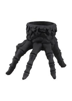 CHAKS Świecznik &quot;Black Skeleton Hand&quot; w kolorze czarnym - 13 x 12 x 9,5 cm ze sklepu Limango Polska w kategorii Świeczniki - zdjęcie 186498130