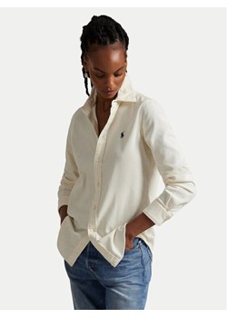 Polo Ralph Lauren Koszula 211971526005 Écru Slim Fit ze sklepu MODIVO w kategorii Koszule damskie - zdjęcie 186498764
