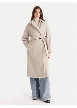 Marella Płaszcz wełniany English 2523016142 Szary Regular Fit ze sklepu MODIVO w kategorii Płaszcze damskie - zdjęcie 186498783