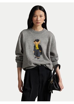 Polo Ralph Lauren Bluza 211A87104001 Szary Relaxed Fit ze sklepu MODIVO w kategorii Bluzy damskie - zdjęcie 186498874