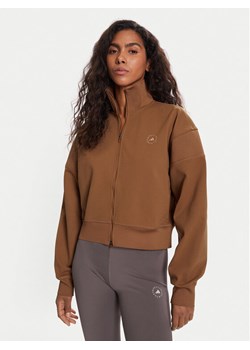 adidas by Stella McCartney Bluza Knitted Track Top JX6782 Brązowy Regular Fit ze sklepu MODIVO w kategorii Bluzy damskie - zdjęcie 186498881