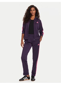 adidas Dres Essentials 3-Stripes JX0510 Fioletowy Regular Fit ze sklepu MODIVO w kategorii Dresy damskie - zdjęcie 186498950