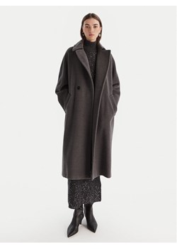 Marella Płaszcz wełniany English 2523016142 Szary Regular Fit ze sklepu MODIVO w kategorii Płaszcze damskie - zdjęcie 186498964