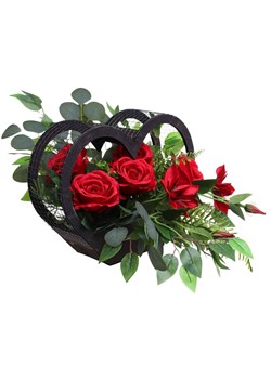 Kompozycja kwiatowa- czerwone róże w dużym czarnym sercu /Komp149 P422/ ze sklepu Pantofelek24.pl w kategorii Dekoracje - zdjęcie 186500684