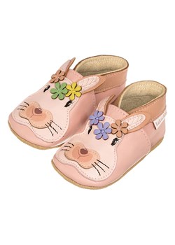 Lait et Miel Skórzane buty &quot;Rabbit&quot; w kolorze jasnoróżowym do raczkowania ze sklepu Limango Polska w kategorii Kapcie dziecięce - zdjęcie 186500750