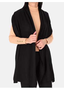 Gładki czarny szal z wełną Potis & Verso ze sklepu Eye For Fashion w kategorii Szaliki i chusty damskie - zdjęcie 186501650