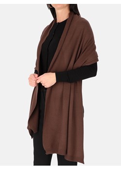 Gładki brązowy szal z wełną Potis & Verso ze sklepu Eye For Fashion w kategorii Szaliki i chusty damskie - zdjęcie 186501652