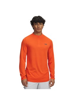 Męski longsleeve treningowy Under Armour Vanish Elite Seamless 1/4 Zip - pomarańczowy ze sklepu Sportstylestory.com w kategorii T-shirty męskie - zdjęcie 186503182