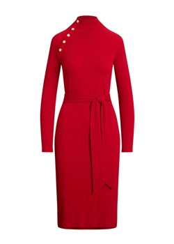 LAUREN RALPH LAUREN Sukienka dzianinowa 200980036002 Czerwony Slim Fit ze sklepu MODIVO w kategorii Sukienki - zdjęcie 186504911