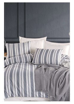 Colourful Cotton Komplet pościeli &quot;Soft Line&quot; w kolorze biało-granatowym ze sklepu Limango Polska w kategorii Pościele - zdjęcie 186505493
