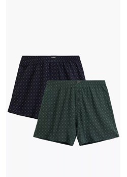 2-pack luźne bokserki męskie 2MBX-077-GRA/ZIEC, Kolor granatowo-zielony, Rozmiar 2XL, ATLANTIC ze sklepu Primodo w kategorii Majtki męskie - zdjęcie 186505590