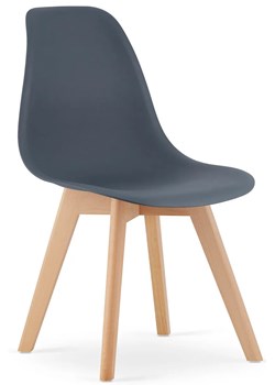 Szare skandynawskie krzesło do stołu dark slate N7-H72 ze sklepu Edinos.pl w kategorii Krzesła - zdjęcie 186506343