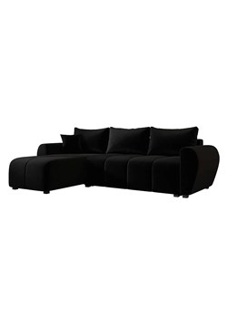 Czarny rozkładany narożnik L z funkcją spania W0-F01 - id: 53260 - marki Elior - 186506484 Czarny rozkładany narożnik L z funkcją spania W0-F01 ze sklepu Edinos.pl w kategorii Narożniki - zdjęcie 186506484