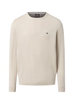 Fynch-Hatton Męski wełniany sweter z zawartością kaszmiru Mężczyźni Wełna écru marmurkowy ze sklepu vangraaf w kategorii Swetry męskie - zdjęcie 186508312