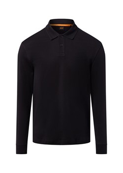 BOSS Orange Męska koszulka polo - Interlock długa Mężczyźni Bawełna czarny jednolity ze sklepu vangraaf w kategorii T-shirty męskie - zdjęcie 186508313