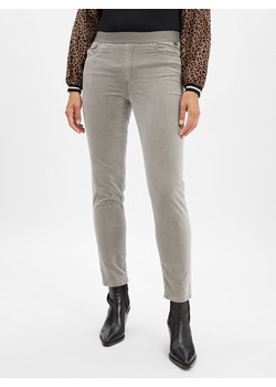 Marc Cain Damskie aksamitne spodnie wsuwane - Siena Kobiety Bawełna jasny szary jednolity ze sklepu vangraaf w kategorii Spodnie damskie - zdjęcie 186508331