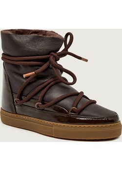 INUIKII Śniegowce GLOSS WEDGE |skóra | z dodatkiem wełny ze sklepu Gomez Fashion Store w kategorii Śniegowce damskie - zdjęcie 186508522