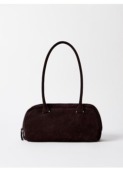 Mohito - Skórzana torebka - ciemnobrązowy - id: 020HR-89X - marki Mohito - 186511632 Mohito - Skórzana torebka - ciemnobrązowy ze sklepu Mohito w kategorii Torebki bagietki - zdjęcie 186511632