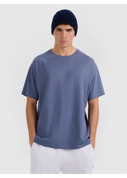 Męski t-shirt oversize 4F 4FWAW25TTSHM2360 - niebieski ze sklepu Sportstylestory.com w kategorii T-shirty męskie - zdjęcie 186512330