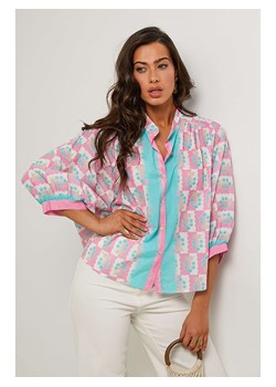 Le Monde du Lin Bluzka w kolorze jasnoróżowo-turkusowym ze sklepu Limango Polska w kategorii Koszule damskie - zdjęcie 186512521