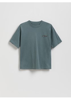 Reserved - Bawełniany t-shirt oversize - kremowy ze sklepu Reserved w kategorii T-shirty chłopięce - zdjęcie 186516903
