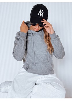 Bluza damska BASIC z kapturem antracytowa BY0172 ze sklepu DSTREET.PL w kategorii Bluzy damskie - zdjęcie 186517152
