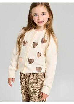 Sinsay - Sweter z ozdobnymi cekinami - kremowy - id: WK186-01X - marki Sinsay - 186519253 Sinsay - Sweter z ozdobnymi cekinami - kremowy ze sklepu Sinsay w kategorii Swetry dziewczęce - zdjęcie 186519253