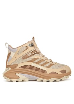 Trekkingi Merrell Moab Speed 2 Mid GORE-TEX J038822 Beżowy ze sklepu eobuwie.pl w kategorii Buty trekkingowe damskie - zdjęcie 186520244