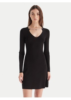 HUGO Sukienka dzianinowa Sibery 50548244 Czarny Slim Fit ze sklepu MODIVO w kategorii Sukienki - zdjęcie 186521491