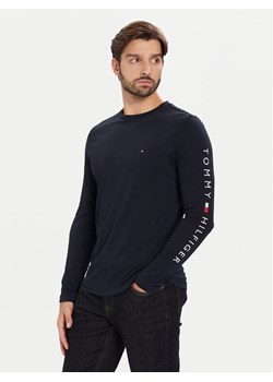 Tommy Hilfiger Longsleeve Logo MW0MW09096 Granatowy Regular Fit ze sklepu MODIVO w kategorii T-shirty męskie - zdjęcie 186521580