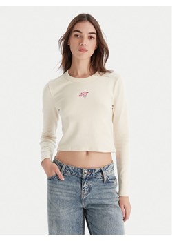HUGO Bluzka Duspark 50550132 Beżowy Slim Fit ze sklepu MODIVO w kategorii Bluzki damskie - zdjęcie 186521621