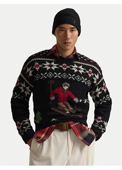 Polo Ralph Lauren Sweter 710982259001 Czarny Regular Fit ze sklepu MODIVO w kategorii Swetry męskie - zdjęcie 186521661
