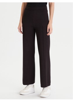 Calvin Klein Spodnie dzianinowe LV044D368G Czarny Wide Leg ze sklepu MODIVO w kategorii Spodnie damskie - zdjęcie 186521730