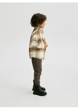Reserved - Bawełniana koszula w kratę - beżowy ze sklepu Reserved w kategorii Koszule chłopięce - zdjęcie 186524004