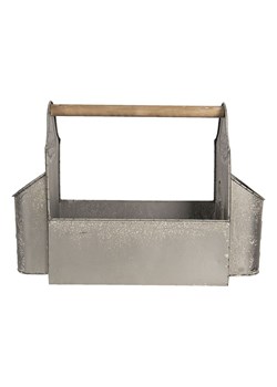 Clayre &amp; Eef Dekoracyjna skrzynka w kolorze szarym na narzędzia - 50 x 35 x 23 cm ze sklepu Limango Polska w kategorii Dekoracje i akcesoria ogrodowe - zdjęcie 186524772