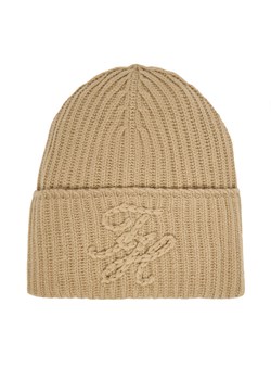 Czapka Tommy Hilfiger Th Elevated Script AW0AW17777 Beżowy ze sklepu eobuwie.pl w kategorii Czapki zimowe damskie - zdjęcie 186524872