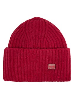 Czapka Tommy Hilfiger Elevated Heritage AW0AW17905 Czerwony ze sklepu eobuwie.pl w kategorii Czapki zimowe damskie - zdjęcie 186524881
