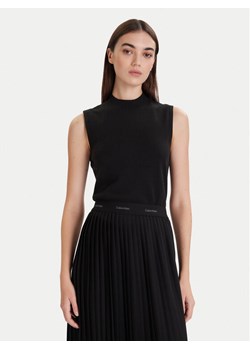 Calvin Klein Top LV044D316G Czarny Slim Fit ze sklepu MODIVO w kategorii Bluzki damskie - zdjęcie 186525424