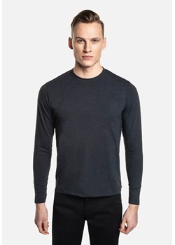 BLUZA CINISI Z OKRĄGŁYM DEKOLTEM CZERŃ ze sklepu Recman w kategorii Bluzy męskie - zdjęcie 186527971