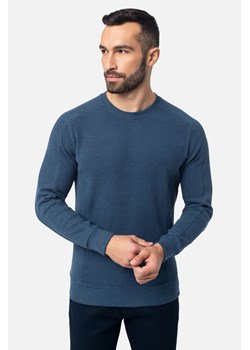 BLUZA CREW Z OKRĄGŁYM DEKOLTEM NIEBIESKI ze sklepu Recman w kategorii Bluzy męskie - zdjęcie 186528953