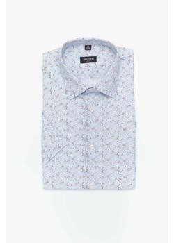 KOSZULA COLINE 3187T KRÓTKI RĘKAW SLIM FIT NIEBIESKI ze sklepu Recman w kategorii Koszule męskie - zdjęcie 186530070