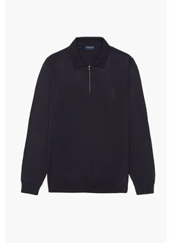 KOSZULKA POLO DR TENNIS CLUB 010 PO DŁUGI RĘKAW GRANATOWA ze sklepu Recman w kategorii T-shirty męskie - zdjęcie 186531440