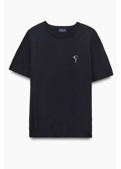 T SHIRT TENNIS CLUB 013 GRANATOWY Z WISKOZY ze sklepu Recman w kategorii T-shirty męskie - zdjęcie 186531453